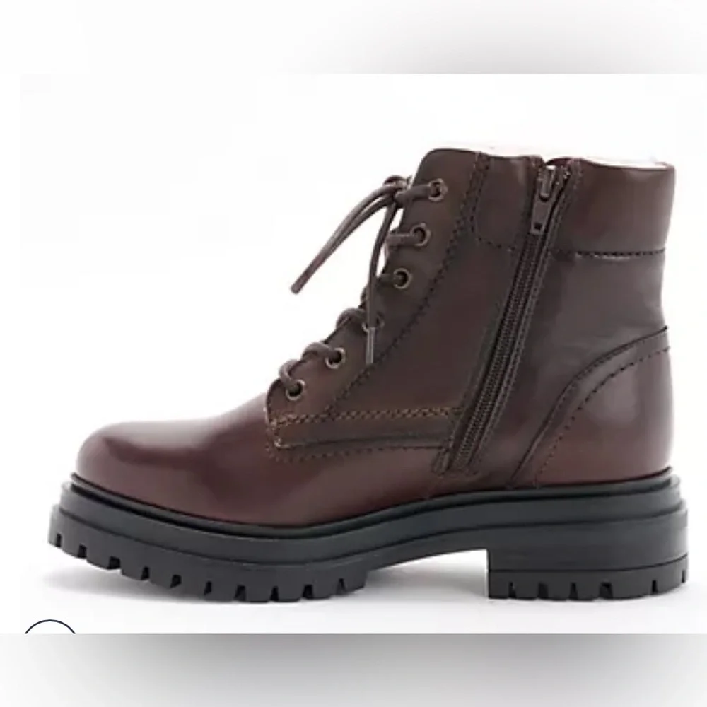 NIB Miz Mooz Leather Wool Lined Lace-Up Boots
